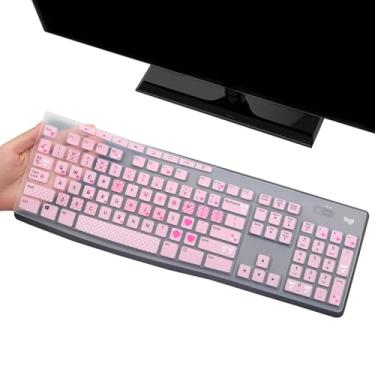 Imagem de Capa protetora de teclado para teclado Logitech MK295 MK275 MK270 sem fio, Logitech K200 K260 K270 K275 K295 MK200 MK260 Ultra Thin Desktop PC Silicone Cover - Lovly
