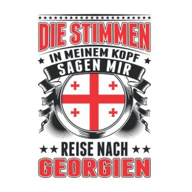 Imagem de Georgien Notizbuch: Die Stimmen in meinem Kopf Sagen mir Reise nach Georgien/Georgien Stimmen Urlaub Tiflis Reise / 6x9 Zoll / 120 karierte Seiten Seiten