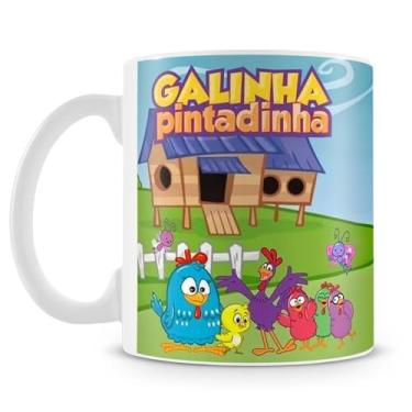 Imagem de Caneca Galinha Pintadinha para Colorir