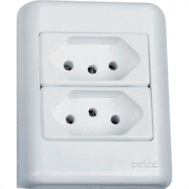 Imagem de Sistema Perlex Branca (2 Tomadas 10/10A) 3011/11Br