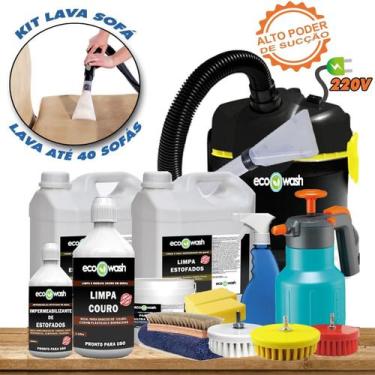 Imagem de Kit Lava Sofá Profissional + Aspirador + Escovas Giratórias - Eco Wash