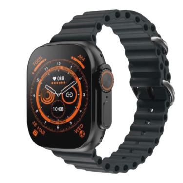 Imagem de Smartwatch W68 Ultra Preto Lançamento Notificações Androi iOS Instagra