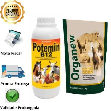 Imagem de Organew 1kg E Potemin B12 1 litro - Vetnil, vetbras