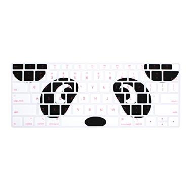 Imagem de Capa de teclado de silicone HRH para MacBook Air 13 polegadas versão 2018 A1932 com tela de retina e Touch ID, layout dos EUA, Z-Panda