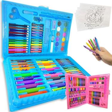 Imagem de Maleta De Pintura Infantil Estojo Para Colorir Com Desenho - Fun Game,