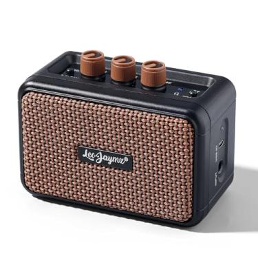 Imagem de Leo Jaymz Mini Amplificador De Guitarra - Amplificador De Guitarra Sem Fio Bt De Alto-Falante Duplo De 5 W, Bateria Recarregável, Modos Clean/Overdrive, Entrada Para Fone De Ouvido, Ideal Para Práti