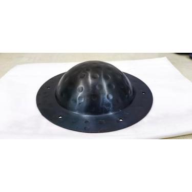 Imagem de Escudo Medieval Boss Pequeno para Viking Buckler Shields Forjado à Mão Combate Umbo Mount Armadura Polida Calibre 14 para Escudo Redondo Boss Armor Preto (7,5 polegadas)