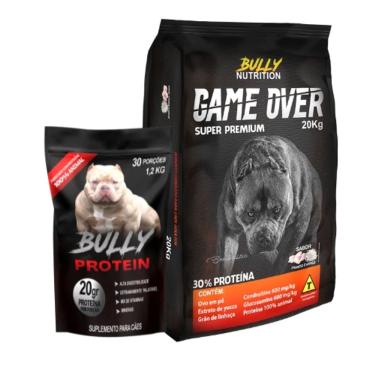 Imagem de Ração Game Over + Suplemento Bully Protein 1,2 Kg