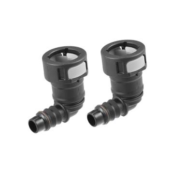 Imagem de REPAIROCK 2 peças de conector adaptador de farpa única de pressão de 90 graus de conexão rápida para tubos de borracha de 1/2 a 1/2 peças de reposição automotivas