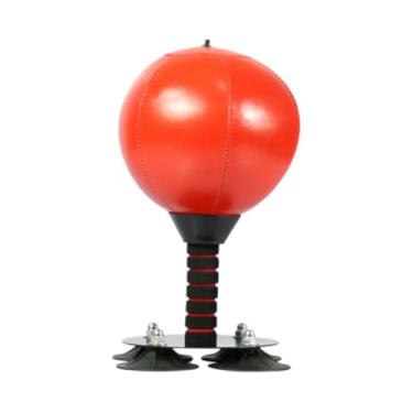 Imagem de menolana Desktop Punching Bag Desk Boxing Punch Ball Compact Engraçado com Bola de Punchamento de Copo para Exercício de Office para exercícios, Vermelho