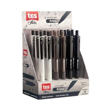 Imagem de Caneta Gel Tris Holic Prime 0.5mm Display 18 Unidades