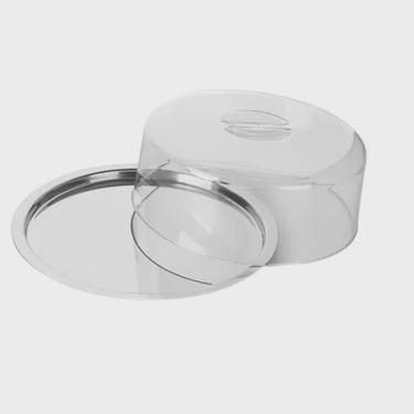 Imagem de Porta Bolo De Metal Com Tampa Transparente Kehome