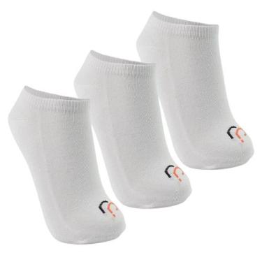 Imagem de Kit 12 Meias  Invisível Rafa Parize Adulto Branco, UN, Branco