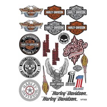 Imagem de Cartela Kit De Adesivos Harley Davidson 21 Peças - Resitank, Personali