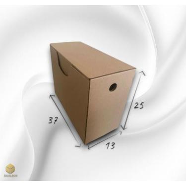 Imagem de 10 Caixas de Arquivo Morto 37x13x25 - Dualbox Embalagens