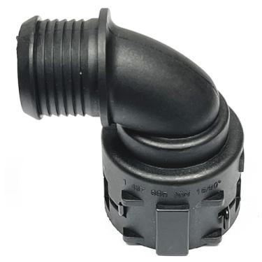 Imagem de 1437865, adaptador de conector de mangueira de refrigeração, encaixe de linha de tubo de radiador para BMW X1, X2, X3, X5, X7, 3, série 4, série 5, M2, M3, M4, M6, Z3, Z4, 8, NW16 90° Flange de junção