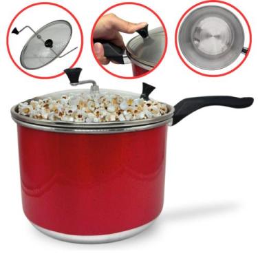 Imagem de Panela Pipoqueira N20 Alumínio com Tampa de Vidro 4 Litros - Aluminio 