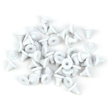 Imagem de ZHYOHEN 50 peças de bocais de substituição para chuveiros inserções universais peças de mamilo de silicone saída de chuveiro acessórios de pellets para combinações de bicos de alta pressão pinos de