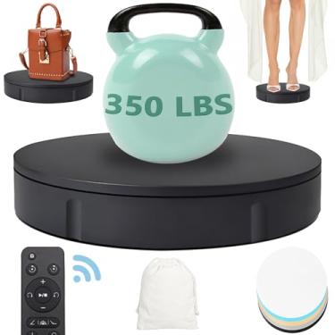 Imagem de Prolee Prato giratório de 360 graus para fotografia capacidade de 30 cm/99 kg, plataforma de exibição de controle remoto automático com 5 capas de superfície de cores e bolsa de transporte