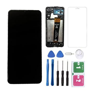 Imagem de Compatível com Samsung Galaxy A13 5G SM-A136U Tela LCD de substituição Touch LCD Display Digitalizador Assembly (Kit de ferramentas de fita de reparo com vidro temperado) (com moldura)