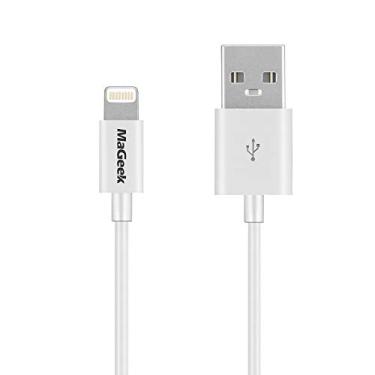 Imagem de MaGeek Lightning para cabo USB, [Certificado Apple MFi] Cabo de carregamento de dados para iPhone 11/Pro SE XS Max X 8 8 Plus 7 Plus 6S 6 Plus 5S 5C 5, iPad Pro Air Mini, iPod Touch, 1pc_3.3ft_White