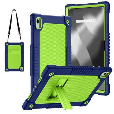 Imagem de Capa Onn 12.1 para tablet Pro, Onn de 12,1 polegadas, capa protetora resistente com alça de ombro para crianças Walmart Onn 30.7 cm Pro Tablet 2024 Modelo: 100146663 (azul marinho/verde)