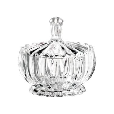 Imagem de Bomboniere Pequena de Vidro 11cm x 11xm x 10,5cm Gemma - Jolitex MEK