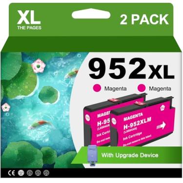 Imagem de Cartuchos de tinta magenta 952XL com dispositivo de substituição para HP 952XL 952 XL para impressoras HP Officejet Pro 7740 8720 8710 8210 8715 8740 8702 8730 8725 (952XL magenta alto rendimento 2