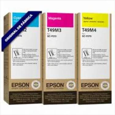 Imagem de Tinta Sublimática Epson T49m Kit 3 Cores F570 F170