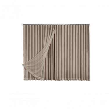 Imagem de Cortina Microfibra Com Voil 4,00x2,80 Para Trilho Suíço