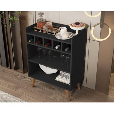 Imagem de Aparador Intense Buffet Com Adega Suporte Para 5 Garrafas Bar Drink Bu