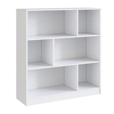Imagem de Estante Livreiro para Escritório 6 Nichos B25 Emovell, Branco