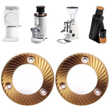 Imagem de PUZZLEQ Moedor De Café Expresso Multiuso 2Pic Rose Gold, Fresas Planas 64 Mm Para Df64, Df64P, Df64E, Df64V, Mazzer Super Jolly E Mini-E, Anfim Caimano Cody Ii, Lagom P64, Fellow Ode (Versão 2022 Ou