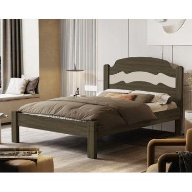 Imagem de Cama Iris 1.4 Casal Castanho/Off White  VJ Móveis