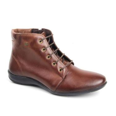 Imagem de Bota feminina de cadarço - Perlatto, Marrom, 35