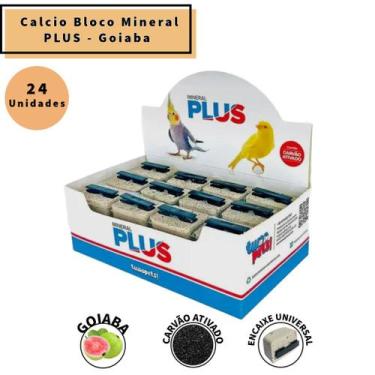 Imagem de Caixa c/ 24 Blocos de Calcio Mineral Plus Saborizados - Passaros - TWO