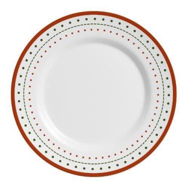Imagem de Conjunto com 6 Pratos Raso Christmas Dots Ø29cm - Alleanza Cerâmica
