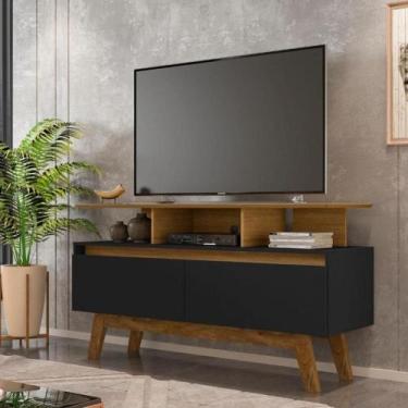 Imagem de Rack para TV até 50 Polegadas 2 Portas Rubi 1.2 Bechara, Cinamomo/Pret