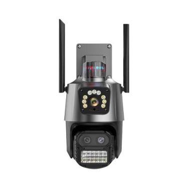 Imagem de Câmera PTZ Externa 4K HD 9MP 8X Zoom Híbrido Tela Dupla Câmera IP Wifi
