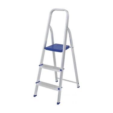 Imagem de Escada Doméstica Dobrável 3 Degraus em Alumínio 5101 - Mor