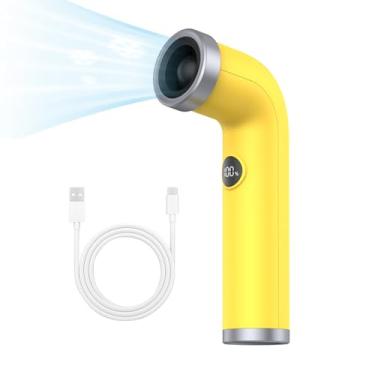 Imagem de Ventilador portátil portátil, mini ventilador de ar turbo ajustável de 100 velocidades com visor digital, ventoinhas pessoais recarregáveis de bateria de 3000 mAh, ventiladores de resfriamento de