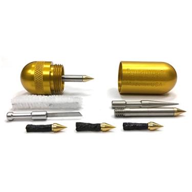 Imagem de Dynaplug Micro Pro Pill Bike Tubeless Reparo de perfuração de pneu - 1 KiT com 10 peças. Escolha sua cor., Dourado