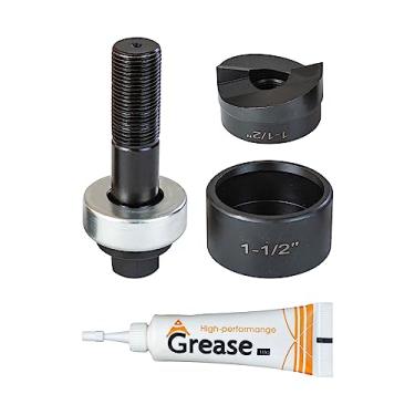 Imagem de UTZIKO Unidade De Perfuração De Nocaute De Conduíte De 1-1/2 Com Pino De Tração Manual - Tamanho Real Do Furo De 1,95, Uso Versátil E Capacidade De Perfuração Precisa