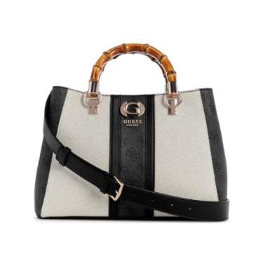 Imagem de GUESS Bolsa Kerima Bamboo Girlfriend, logotipo natural/carvão, Logotipo natural/carvão, One Size