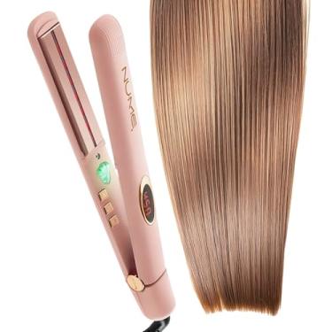 Imagem de NuMe Placas flutuantes Megastar Hair Straightener Tourmaline Flat Iron – 1 Inch com impulsionador de íons negativo, tira de luz infravermelha, ideal para todos os tipos de cabelo – resultados ultramacios e brilhantes