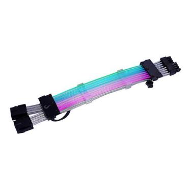 Imagem de Cabo Extensor de Fonte Sleeved Rise Mode Aura, 2x 6+2p PCIe GPU, ARGB,