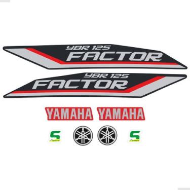 Imagem de Kit Adesivos Para Yamaha Factor 125 Ybr 2012 Moto Vermelha - SPORTINOX
