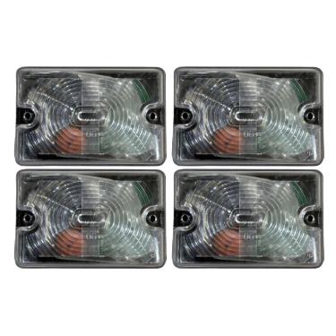 Imagem de 4 Lanterna Lateral Caminhão Carreta Bau Tijolinho Gf0.115