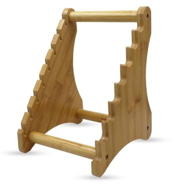 Imagem de Biobasedon Suporte De Exposição Facas Bambu, Madeira Para Canivetes, Coleções Suportes, Punhais