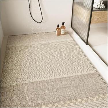 Imagem de Grande Tapete De Banho Antiderrapante - Tapete De Banho Confortável E Macio Com Furo De Drenagem, Anti-mofo, Lavável & Secagem Rápida, Design De Massagem Nos Pés, Pink, 40x60cm